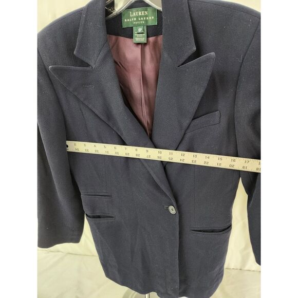 Lauren‎ Ralph Lauren Women's Blazer Size 6p Navy - Picture 3 of 5